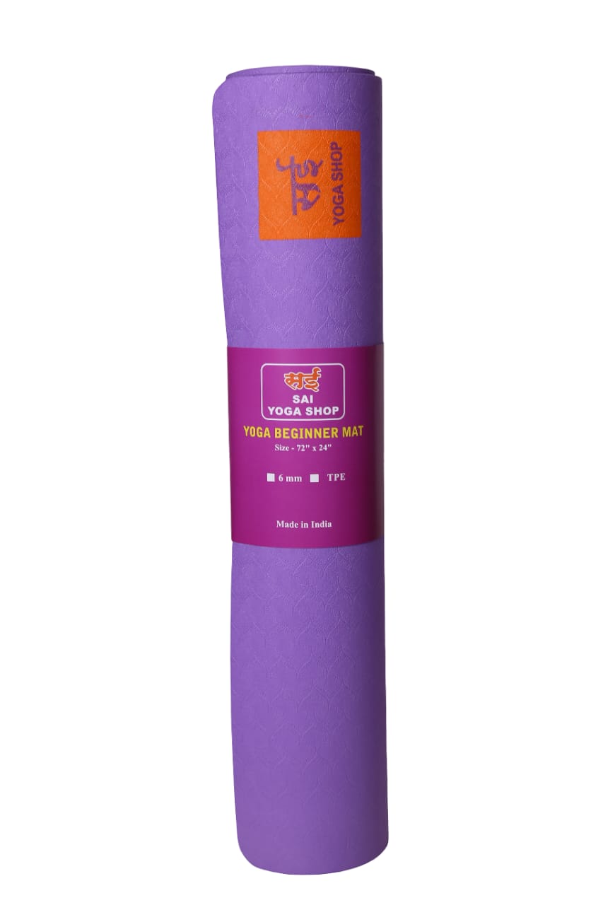 Sai Yoga Shop TPE Yoga Mats For Men and For Women Non-Slip Textured Extra Wide & Thick Exercise Mat For Yoga Home Gym Workout Fitness Centre (6MM, MultiColor)