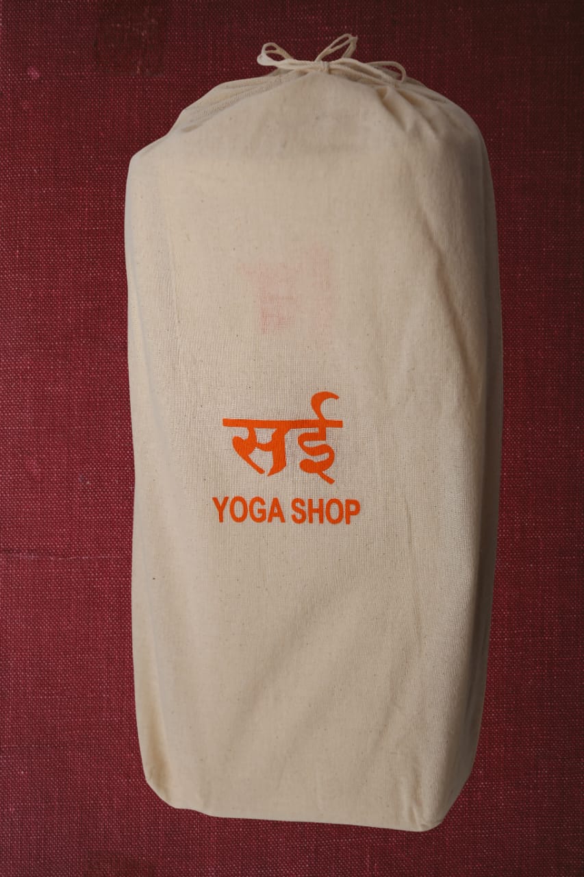 Sai Yoga Shop Handwoven 100% Cotton Yoga Blanket (White) – Soft, Durable & Machine Washable