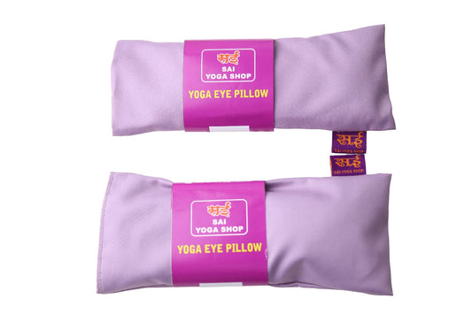 Sai Yoga Shop Lavender Oil Scented Eye Pillows for Yoga & Meditation (Pack of 2) – Pure Cotton & Organic Seed Filled