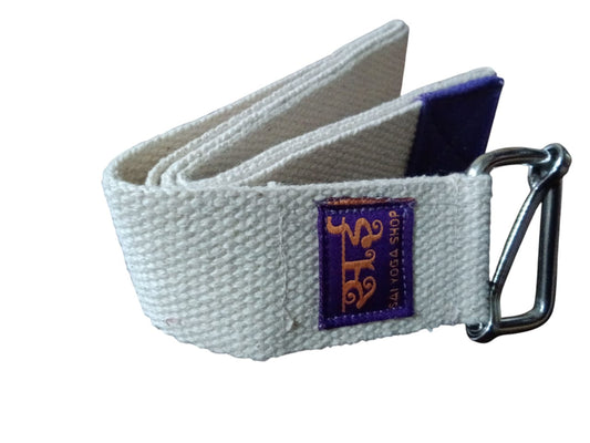 Sai Yoga Shop Classic 3ft Cotton Yoga Belt – The Universal Alignment Tool The "Gold Standard" Length | 100% Cotton | Essential for Daily Practice