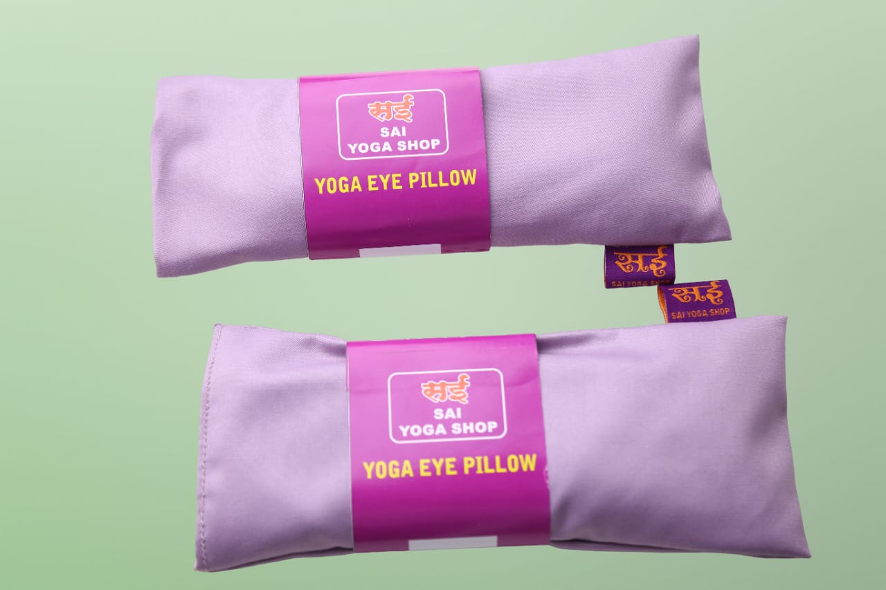 Sai Yoga Shop Lavender Oil Scented Eye Pillows for Yoga & Meditation (Pack of 2) – Pure Cotton & Organic Seed Filled