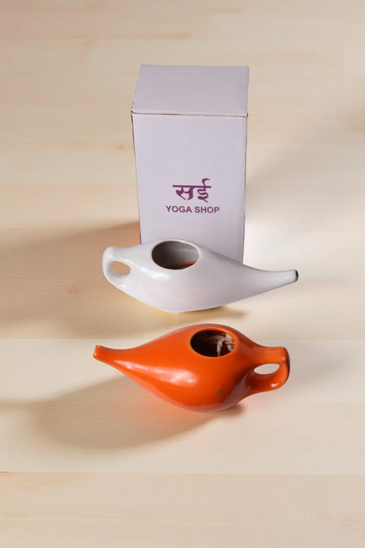 Sai Yoga Shop Ceramic Neti Pot for Nasal Cleansing & Sinus Care